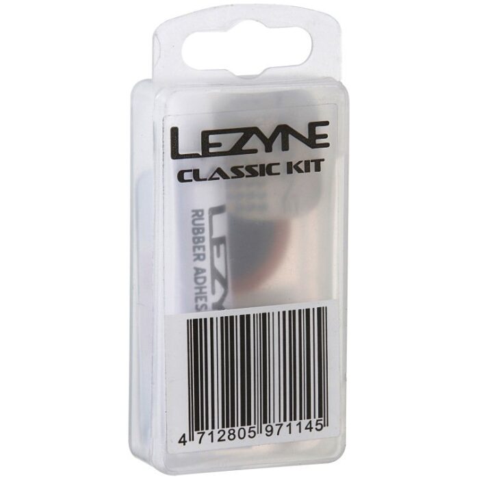 Lezyne CLASSIC KIT, SELF-HANGING PLASTIC BOX, 7cc GLUE, 6x ROUND PATCHES - 2x OVAL PATCHES,